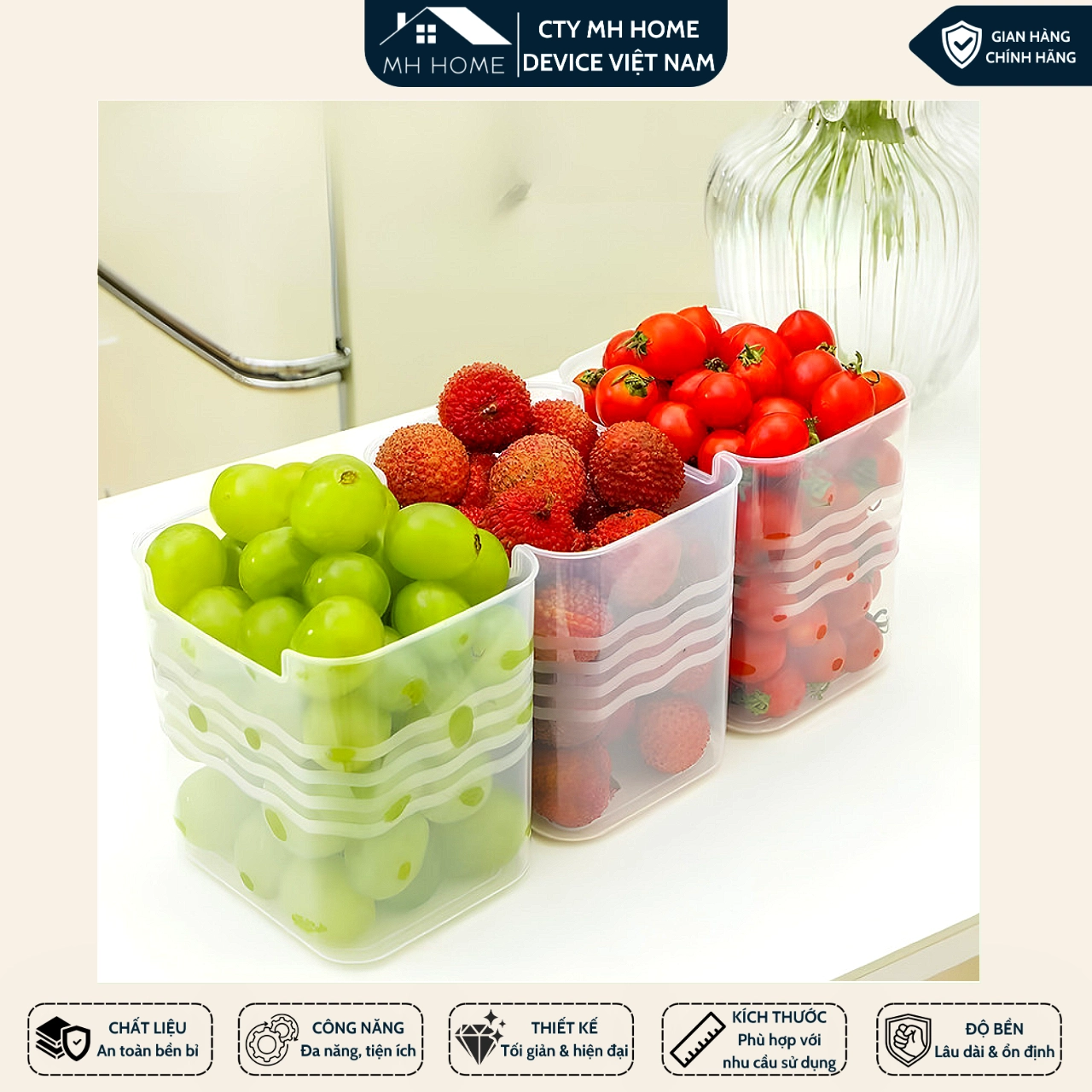 Combo 10 Hộp Nhựa Đựng Thực Phẩm Tủ Lạnh Đa Năng Đựng Rau Củ Đồ Ăn Gắn Cánh Tủ Gọn Gàng